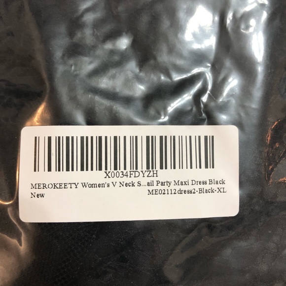 BRAND NEW Black V Neck Maxi Dress - Picture 3 of 3